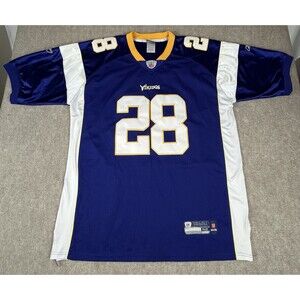 NFL Reebok On Field Minnesota Vikings Adrian Peterson Football Jersey Size 52